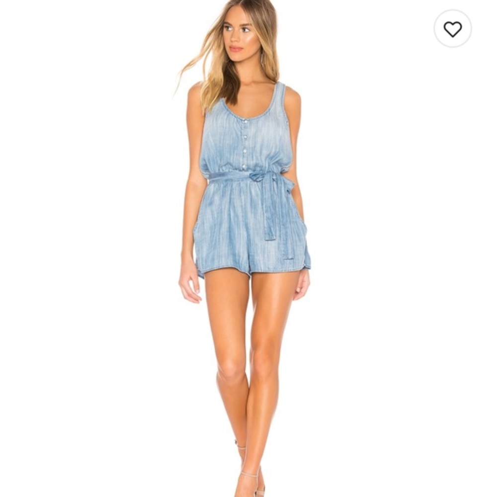 BELLA DAHL - stripe trim racer back romper